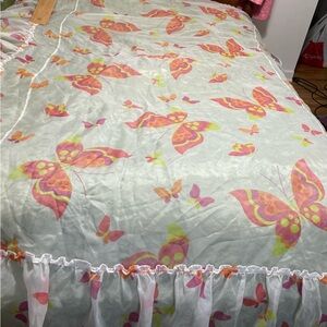 Twin sheer Vintage butterfly bedding from sears